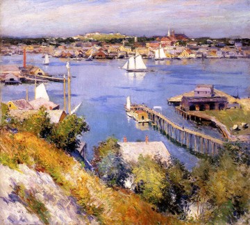ウィラード・メトカーフ Painting - グロスター港の風景 ウィラード・リロイ・メトカーフ